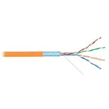 Кабель F/UTP 4 пары, Кат.5e, медь, 24AWG, внутренний, LSZH нг(А)-HFLTx, оранжевый, 305м NIKOLAN NKL 9200C-OR