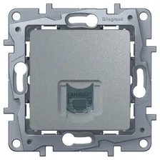 Розетка RJ45 Кат.6 UTP Legrand Etika (алюминий) 672453