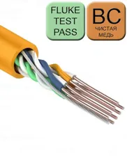 Кабель NIKOLAN U/UTP витая пара категории 5e, 4 пары, 24AWG, BC (чистая медь), внутренний, LSZH нг(А)-HFLTx, оранжевый
