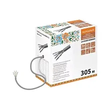 Кабель витая пара народный F/UTP Cat 5e 4х2х24AWG CCA (305м) ПВХ, серый