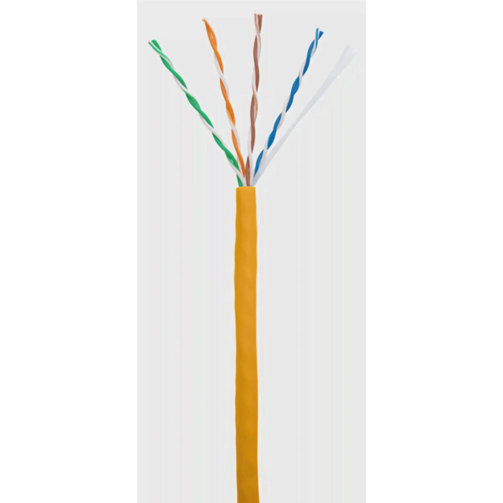 Кабель NETLAN U/UTP 4 пары, Кат.5e (Класс D), 100МГц, одножильный, BC (чистая медь), внутренний, LSZH нг(B)-HF, оранжевый, 305м-0