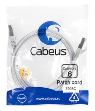 Патч-корд F/UTP, категория 6, 2xRJ45/8p8c, экранированный, серый, LSZH, 1м